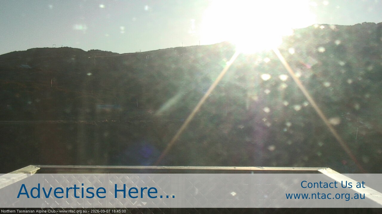 Ben Lomond NTAC Top Slopes snow cam captured at 7 September 2026 at 4:53 pm AEST