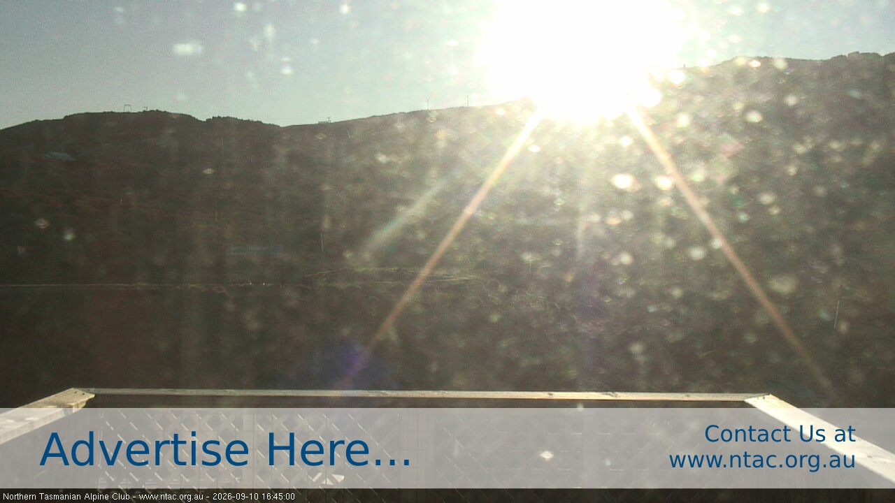 Ben Lomond NTAC Top Slopes snow cam captured at 10 September 2026 at 5:02 pm AEST