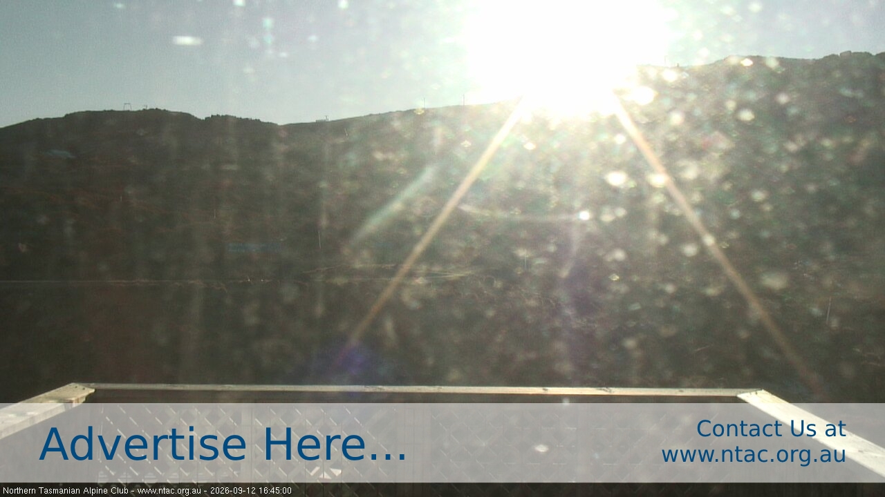 Ben Lomond NTAC Top Slopes snow cam captured at 12 September 2026 at 4:56 pm AEST