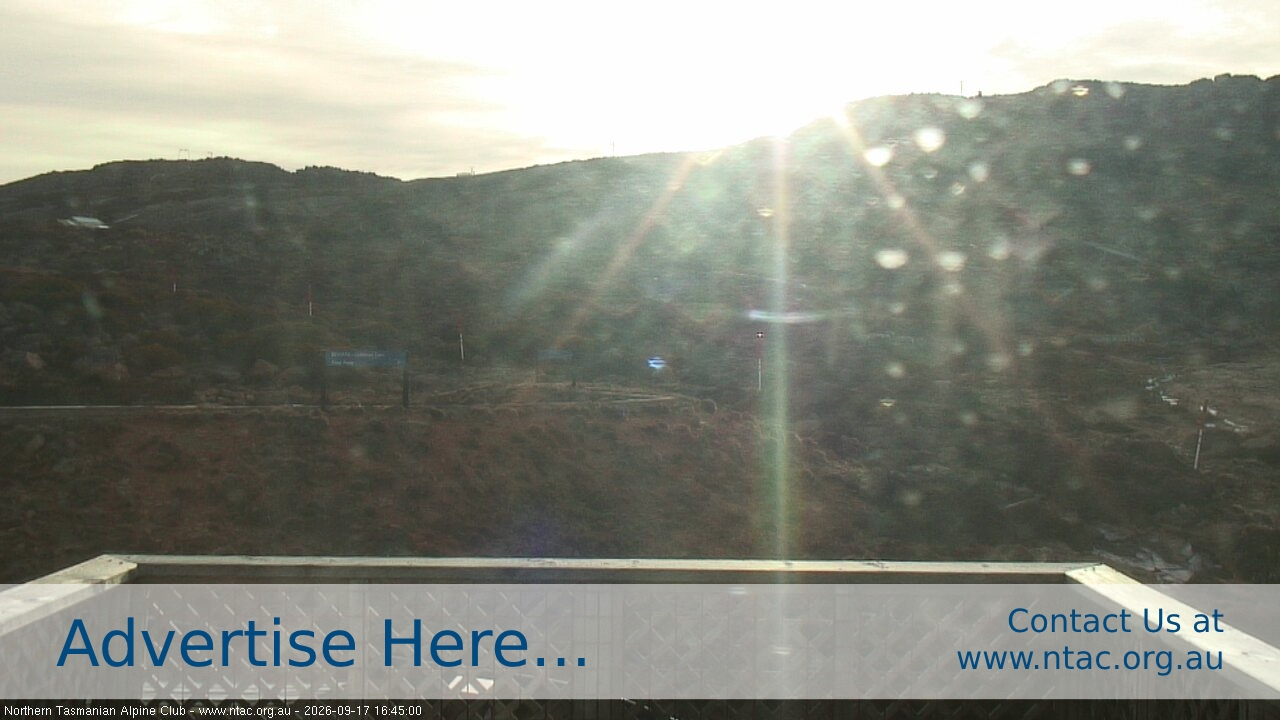 Ben Lomond NTAC Top Slopes snow cam captured at 17 September 2026 at 4:50 pm AEST