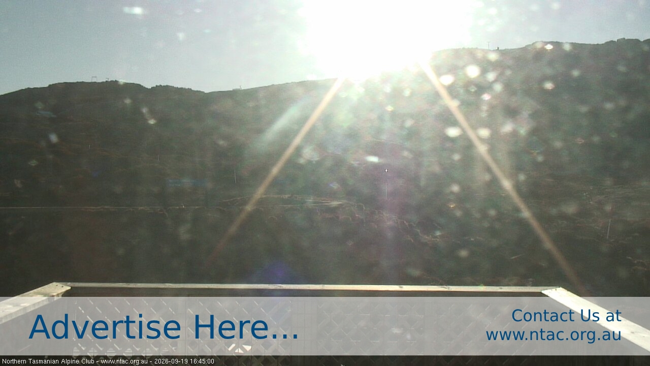 Ben Lomond NTAC Top Slopes snow cam captured at 19 September 2026 at 4:50 pm AEST