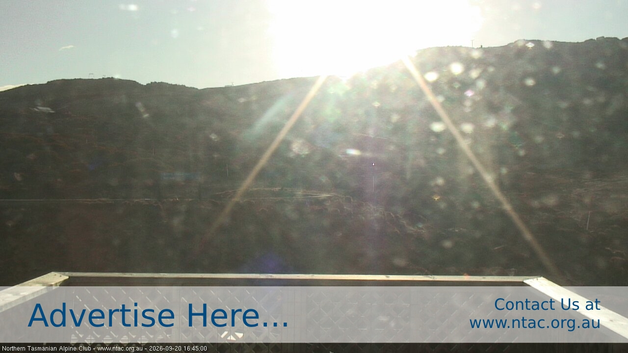 Ben Lomond NTAC Top Slopes snow cam captured at 20 September 2026 at 4:56 pm AEST