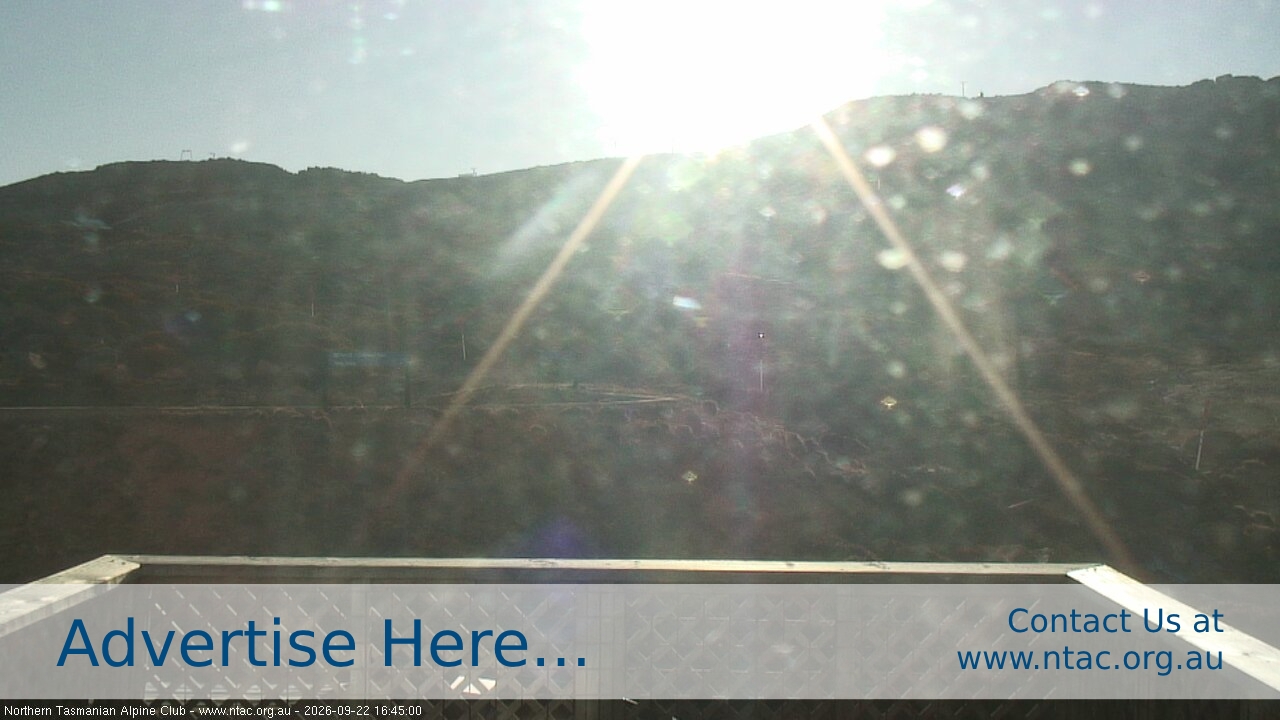 Ben Lomond NTAC Top Slopes snow cam captured at 22 September 2026 at 5:00 pm AEST