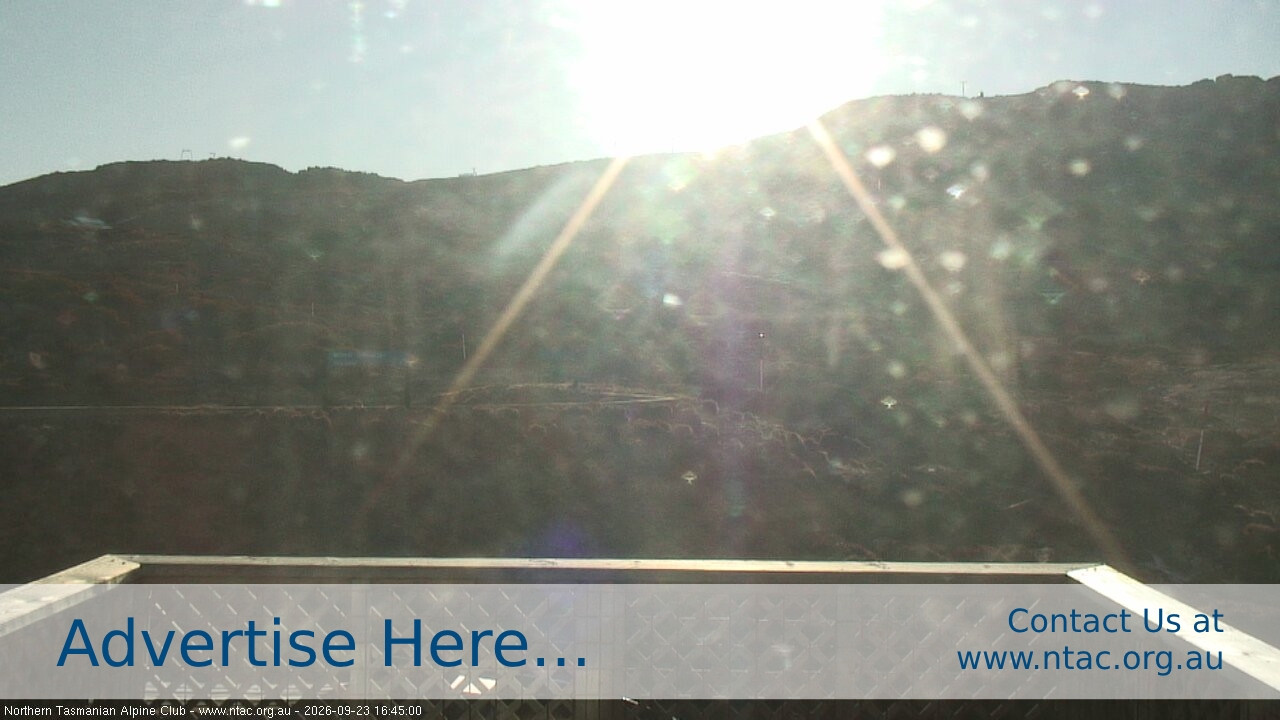 Ben Lomond NTAC Top Slopes snow cam captured at 23 September 2026 at 5:00 pm AEST