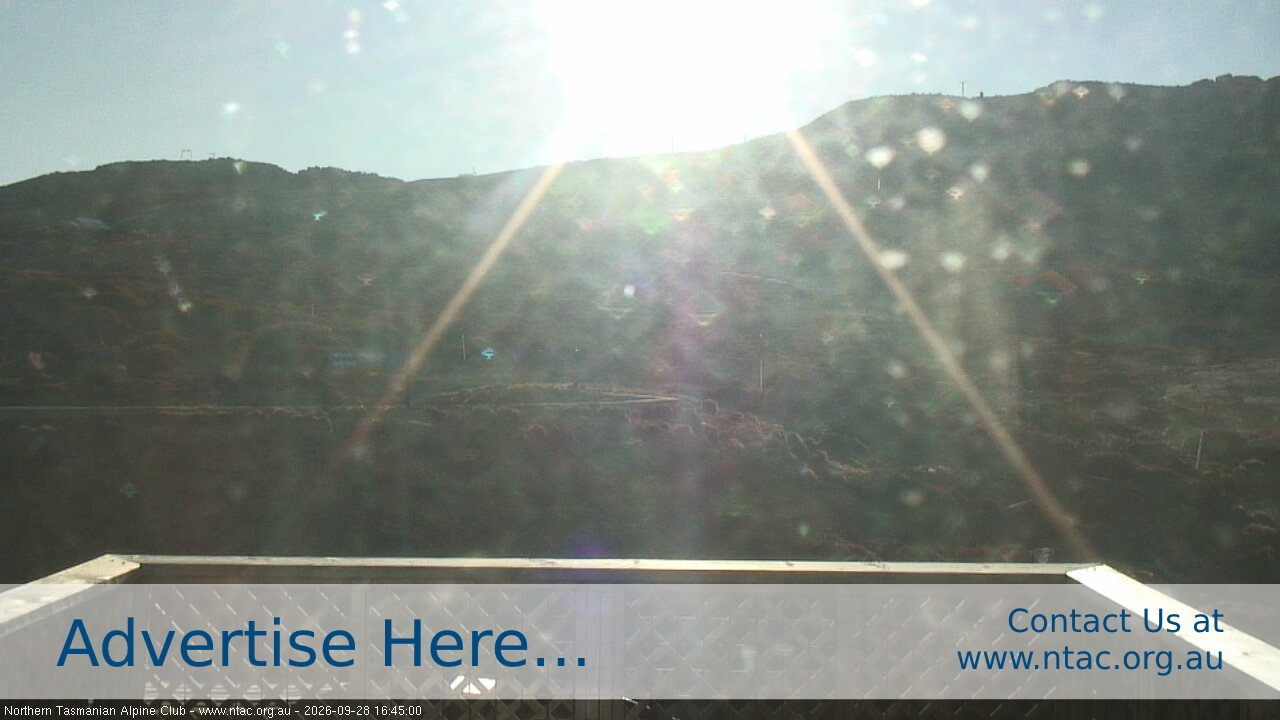 Ben Lomond NTAC Top Slopes snow cam captured at 28 September 2026 at 4:52 pm AEST