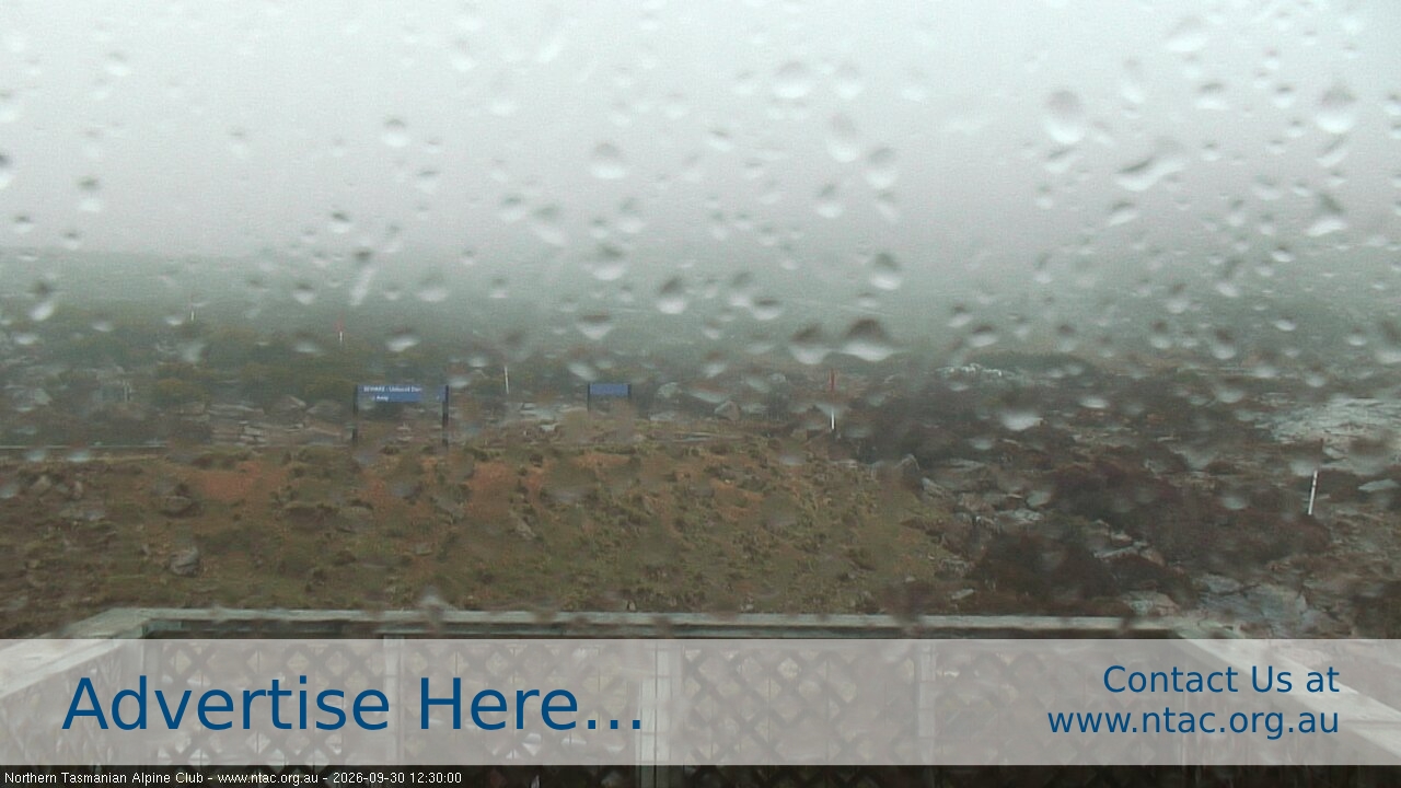 Ben Lomond NTAC Top Slopes snow cam captured at 30 September 2026 at 12:47 pm AEST