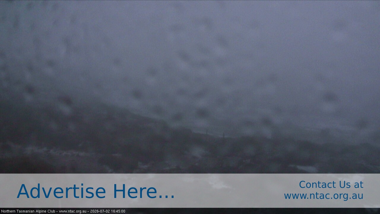 Ben Lomond NTAC Front Slopes snow cam captured at 2 July 2026 at 4:58 pm AEST