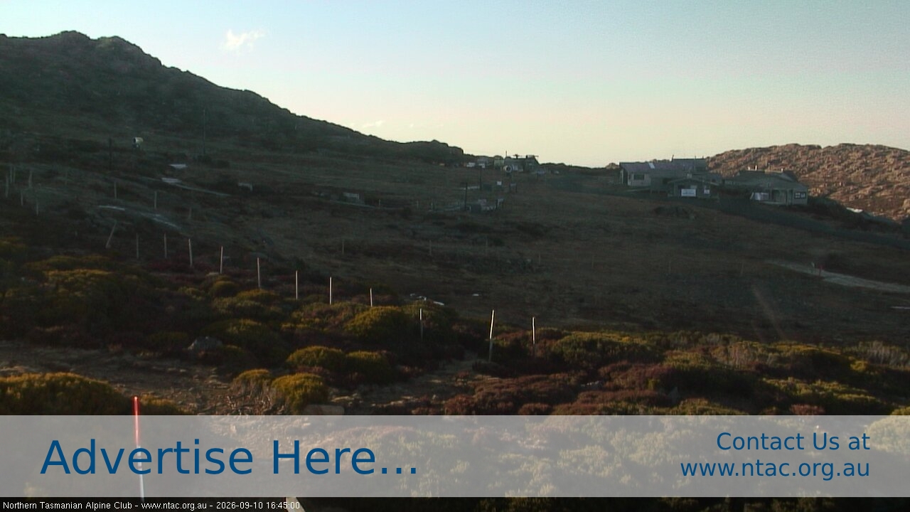 Ben Lomond NTAC Front Slopes snow cam captured at 10 September 2026 at 4:49 pm AEST