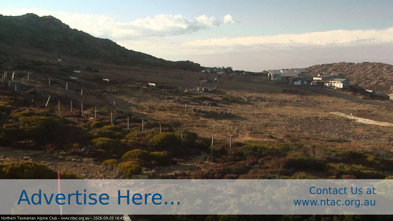 Ben Lomond NTAC Front Slopes snow cam captured at 20 September 2026 at 4:56 pm AEST