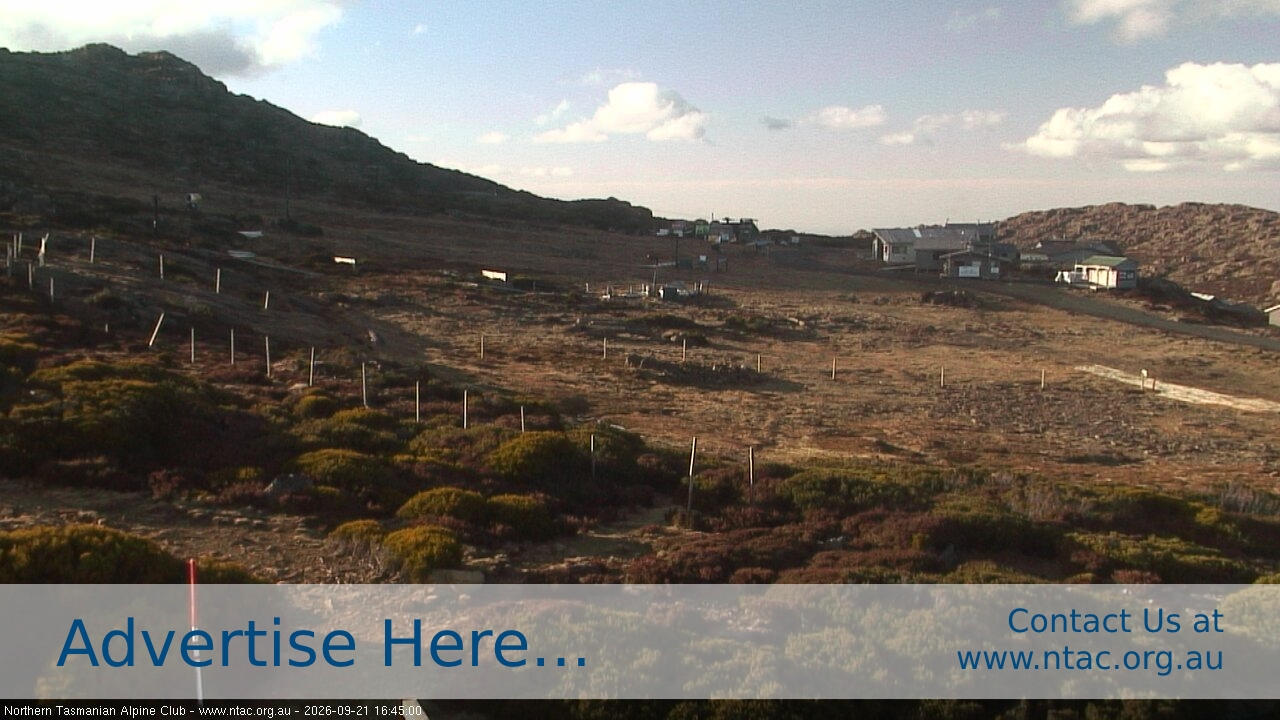 Ben Lomond NTAC Front Slopes snow cam captured at 21 September 2026 at 4:55 pm AEST
