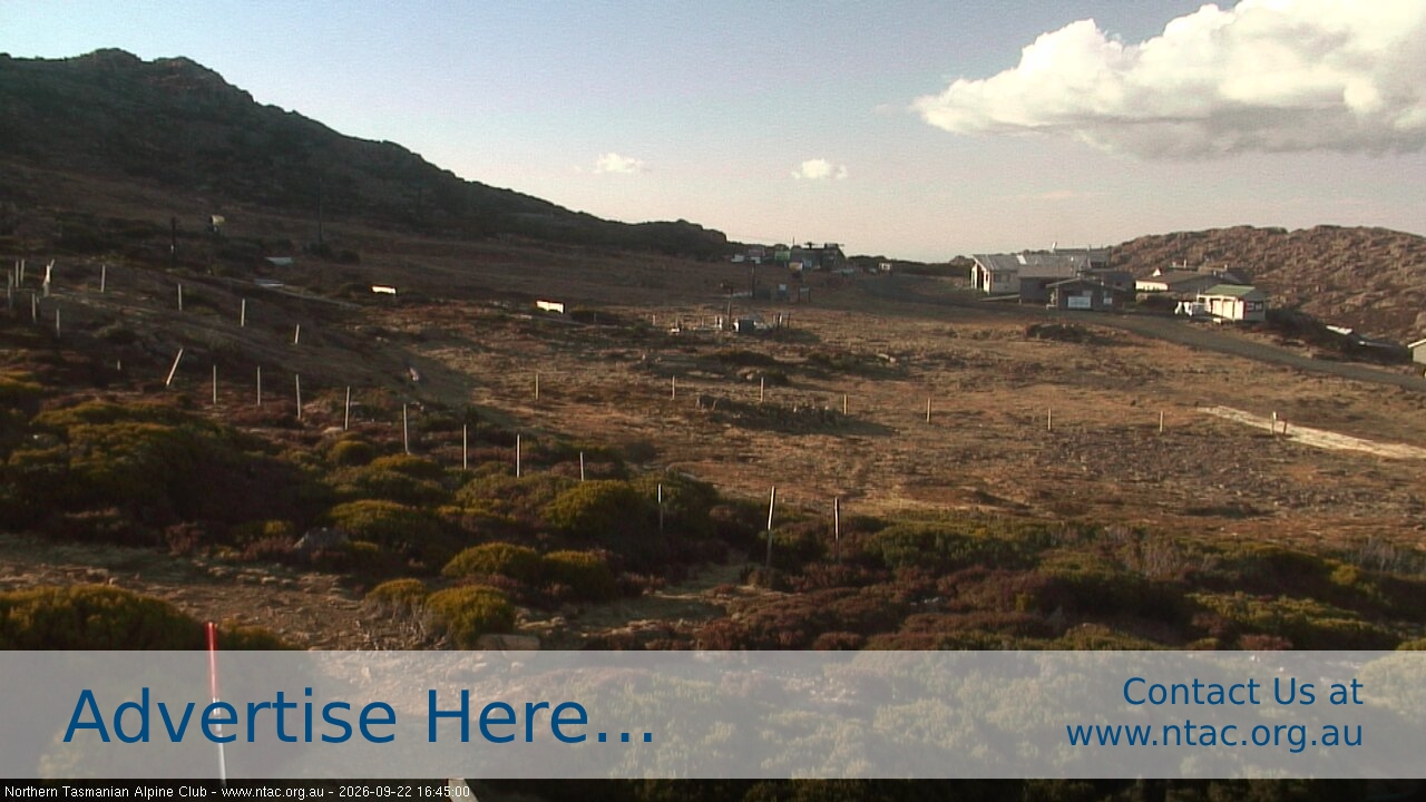 Ben Lomond NTAC Front Slopes snow cam captured at 22 September 2026 at 5:00 pm AEST