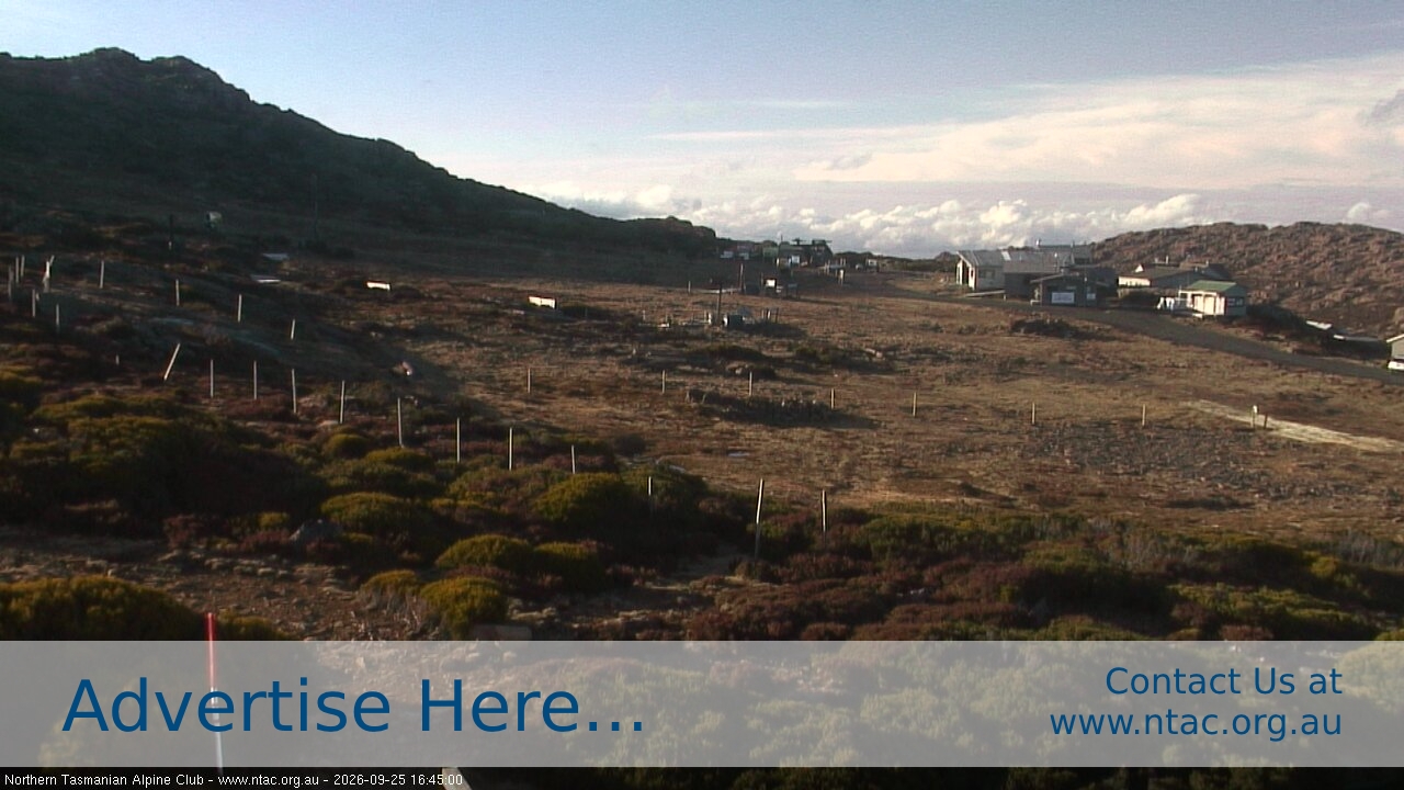 Ben Lomond NTAC Front Slopes snow cam captured at 25 September 2026 at 4:48 pm AEST