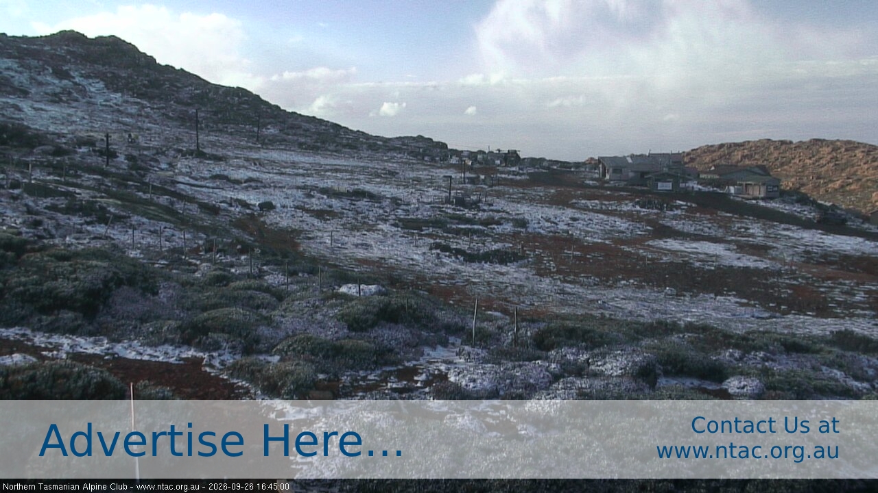 Ben Lomond NTAC Front Slopes snow cam captured at 26 September 2026 at 4:48 pm AEST