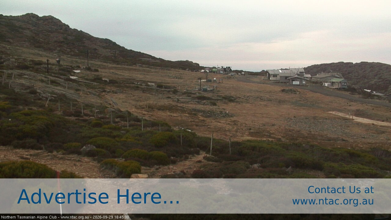 Ben Lomond NTAC Front Slopes snow cam captured at 29 September 2026 at 5:00 pm AEST