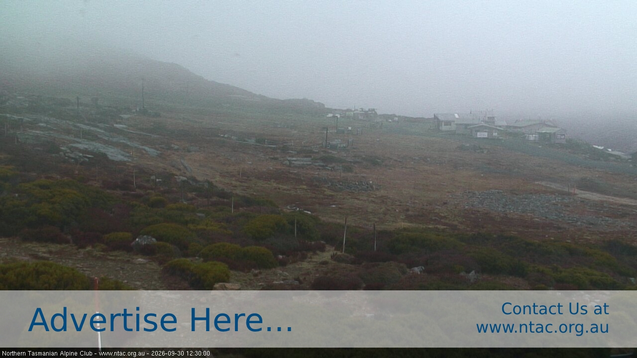 Ben Lomond NTAC Front Slopes snow cam captured at 30 September 2026 at 12:47 pm AEST