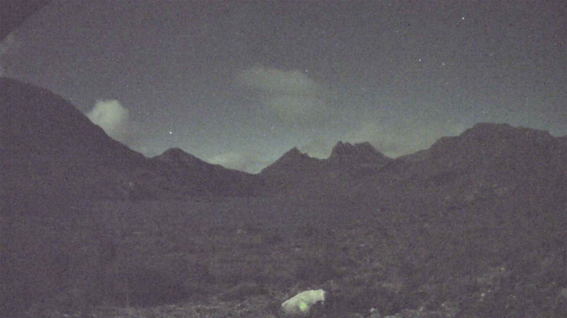 Cradle Mountain Dove Lake Carpark snow cam captured at 26 September 2026 at 9:18 pm AEST