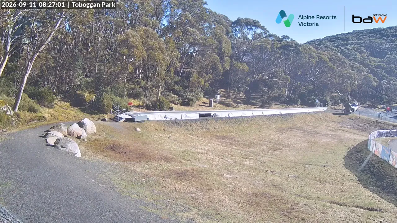 Mt Baw Baw Toboggan Park snow cam captured at 11 September 2026 at 8:29 am AEST