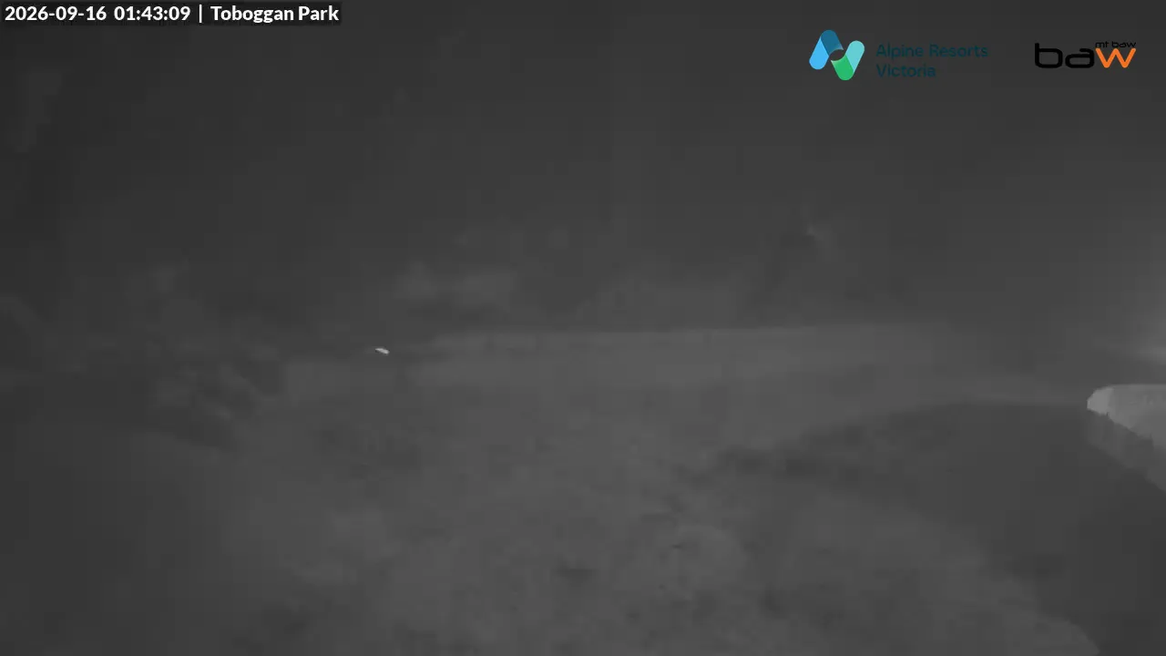 Mt Baw Baw Toboggan Park snow cam captured at 16 September 2026 at 1:44 am AEST