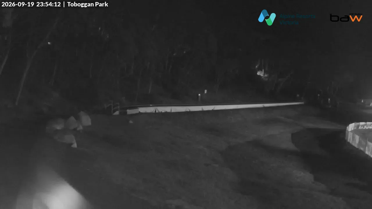 Mt Baw Baw Toboggan Park snow cam captured at 19 September 2026 at 11:55 pm AEST