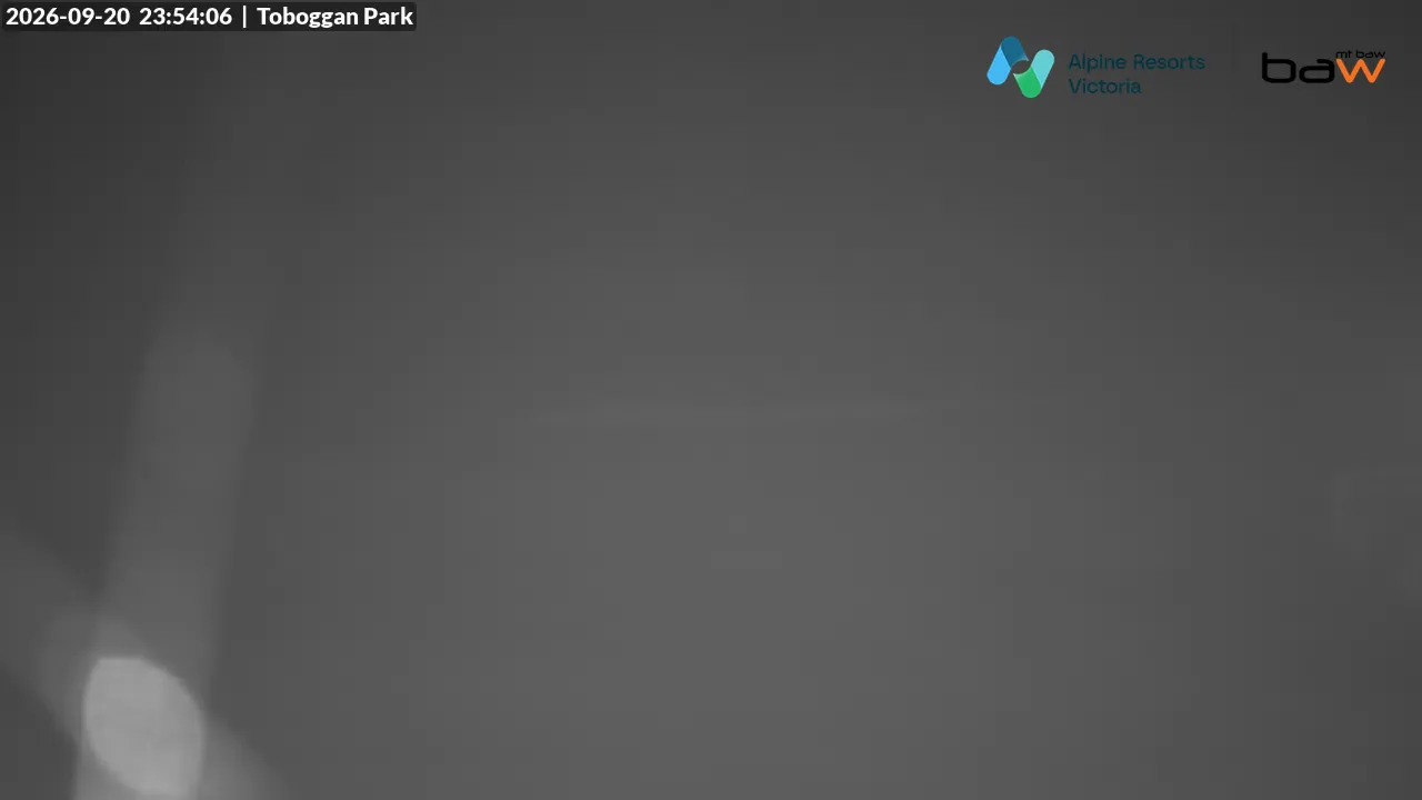 Mt Baw Baw Toboggan Park snow cam captured at 20 September 2026 at 11:54 pm AEST