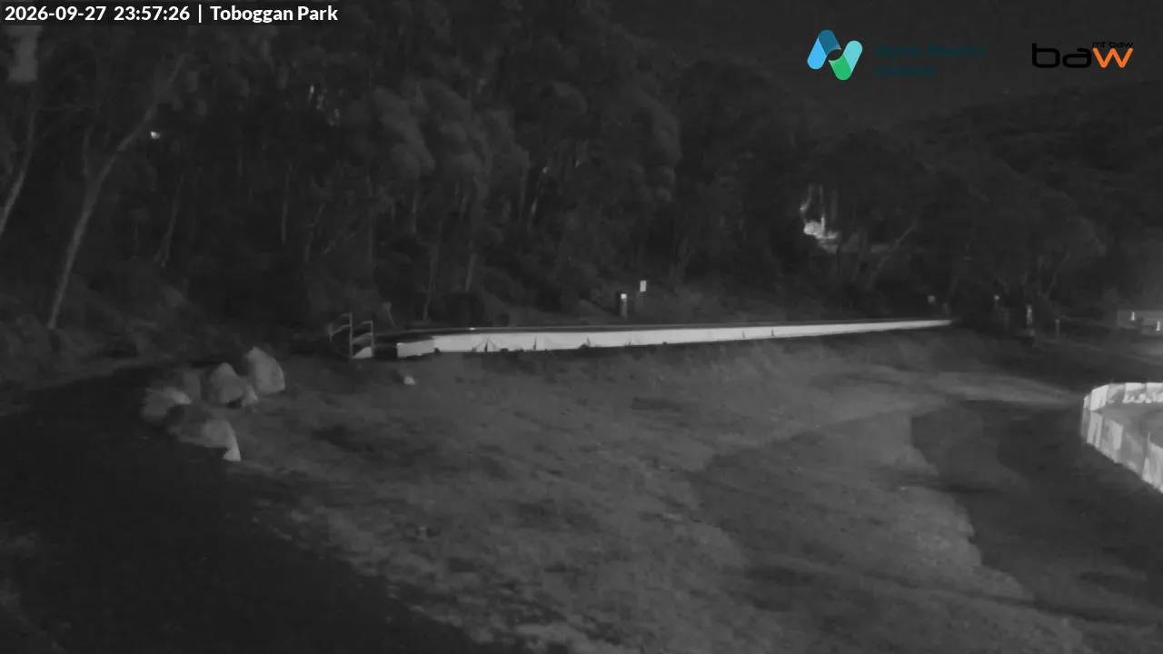 Mt Baw Baw Toboggan Park snow cam captured at 27 September 2026 at 11:58 pm AEST