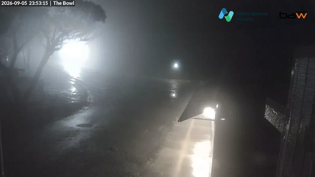 Mt Baw Baw The Bowl snow cam captured at 5 September 2026 at 11:55 pm AEST