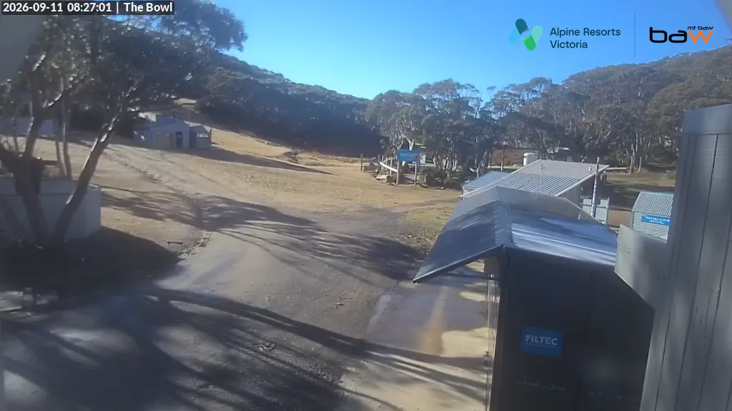 Mt Baw Baw The Bowl snow cam captured at 11 September 2026 at 8:29 am AEST