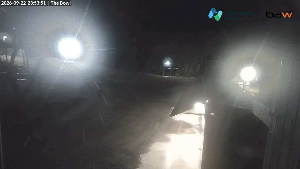Mt Baw Baw The Bowl snow cam captured at 22 September 2026 at 11:54 pm AEST