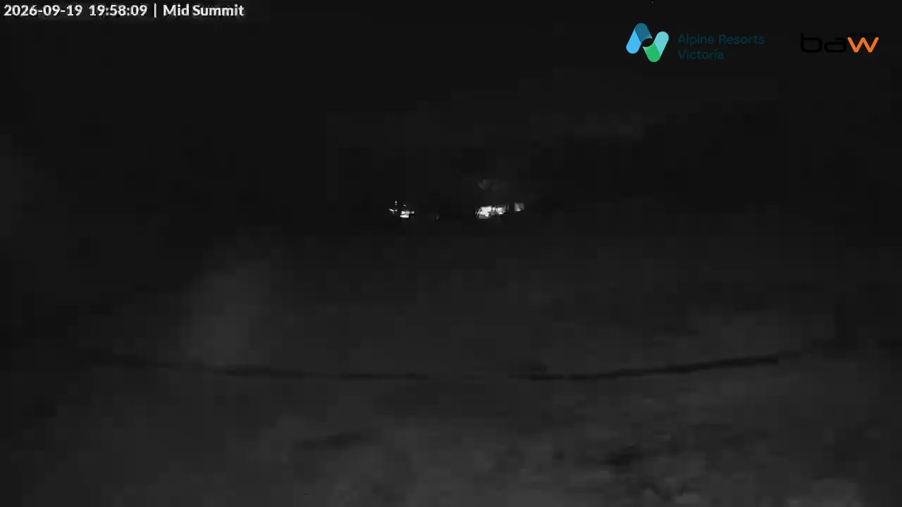 Mt Baw Baw Mid Summit snow cam captured at 19 September 2026 at 8:00 pm AEST