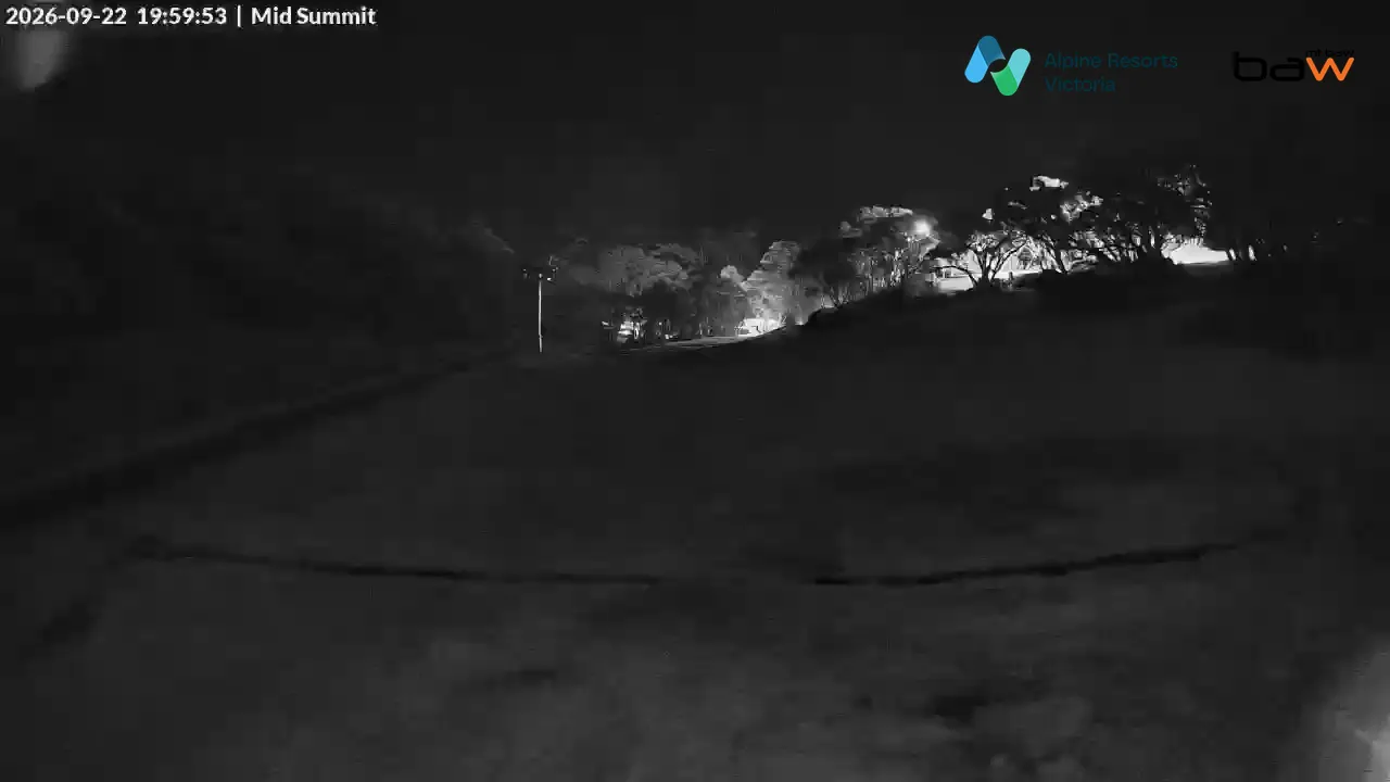 Mt Baw Baw Mid Summit snow cam captured at 22 September 2026 at 8:00 pm AEST