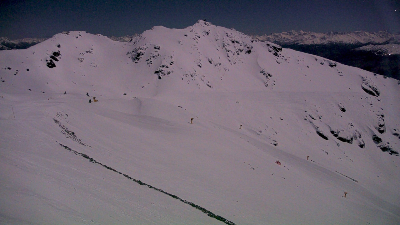 The Remarkables Shadow Basin snow cam captured at 23 September 2026 at 9:08 pm NZST