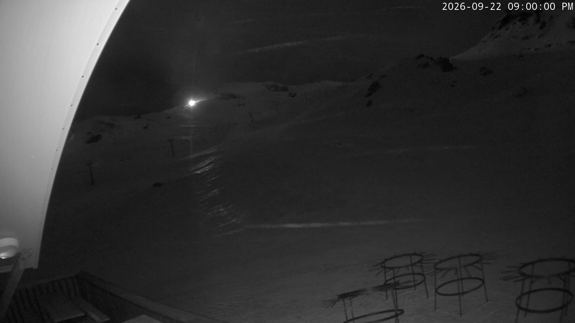 Cardrona Alpine Resort Captain's Basin snow cam captured at 22 September 2026 at 9:03 pm NZST