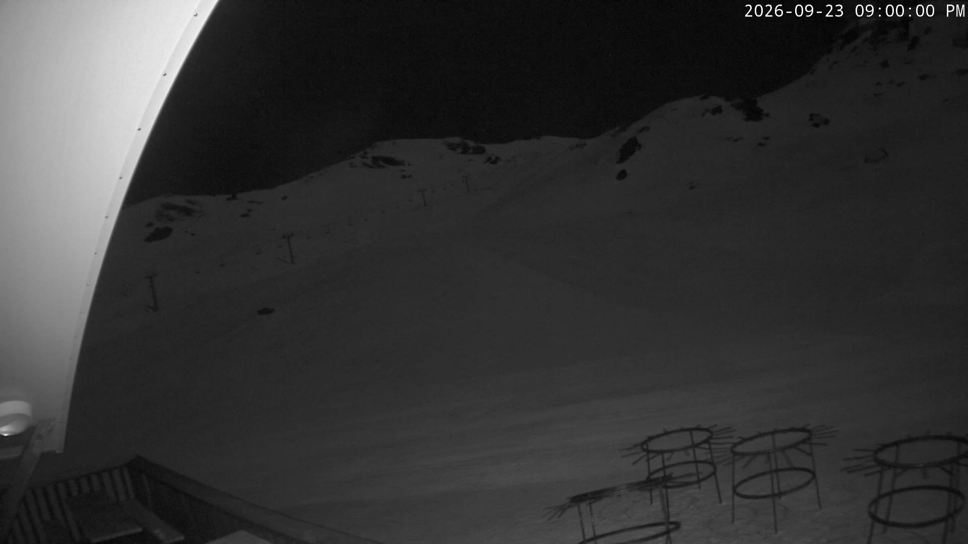 Cardrona Alpine Resort Captain's Basin snow cam captured at 23 September 2026 at 9:04 pm NZST