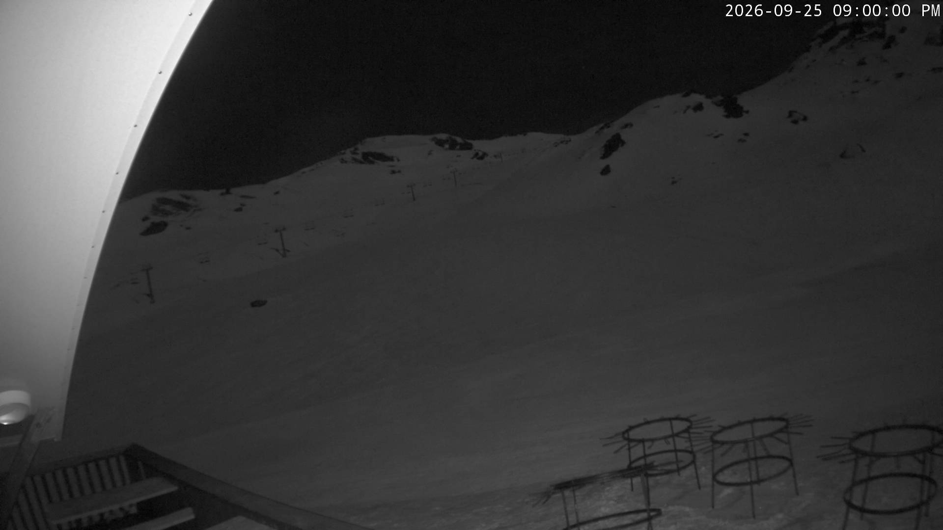 Cardrona Alpine Resort Captain's Basin snow cam captured at 25 September 2026 at 9:08 pm NZST