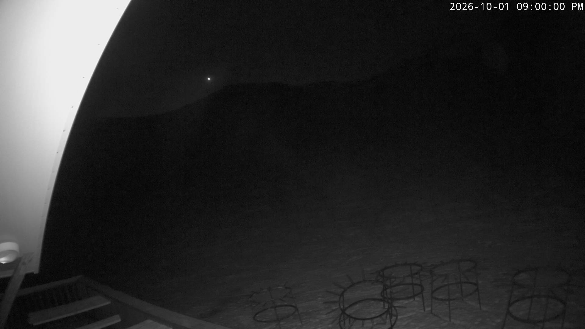 Cardrona Alpine Resort Captain's Basin snow cam captured at 1 October 2026 at 9:10 pm NZDT