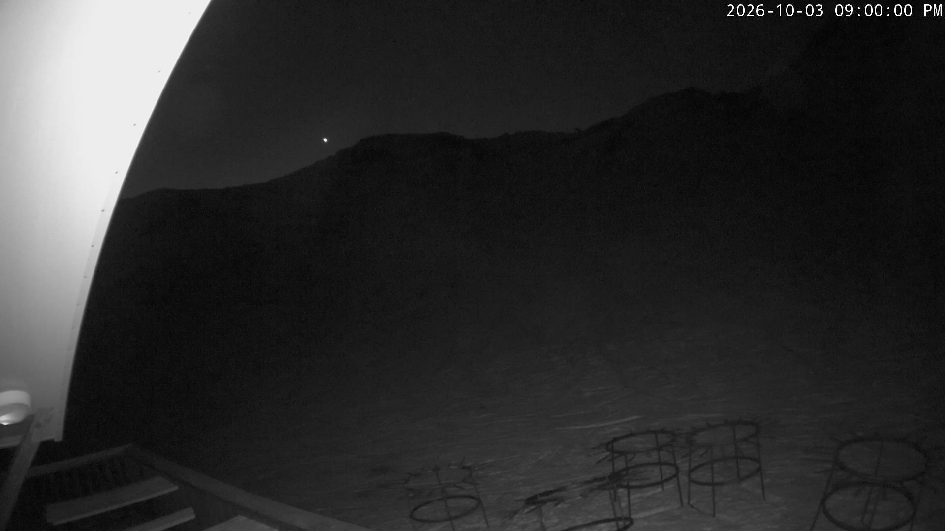 Cardrona Alpine Resort Captain's Basin snow cam captured at 3 October 2026 at 9:18 pm NZDT