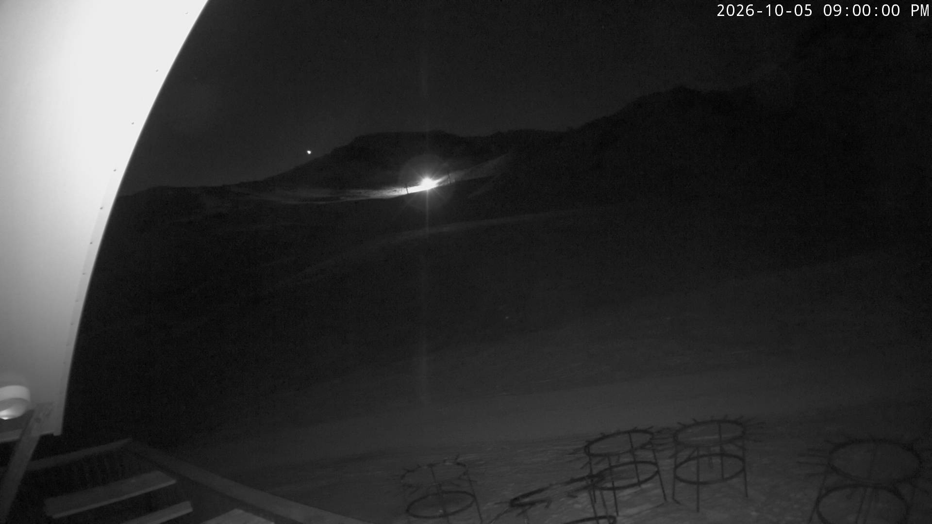 Cardrona Alpine Resort Captain's Basin snow cam captured at 5 October 2026 at 9:05 pm NZDT