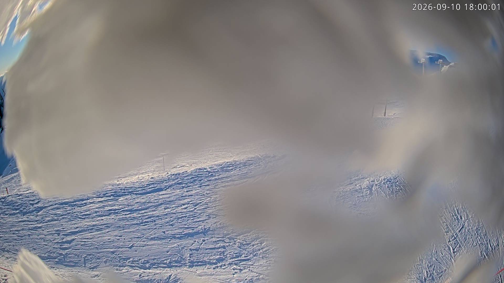 Cardrona Alpine Resort Soho Basin snow cam captured at 10 September 2026 at 6:05 pm NZST