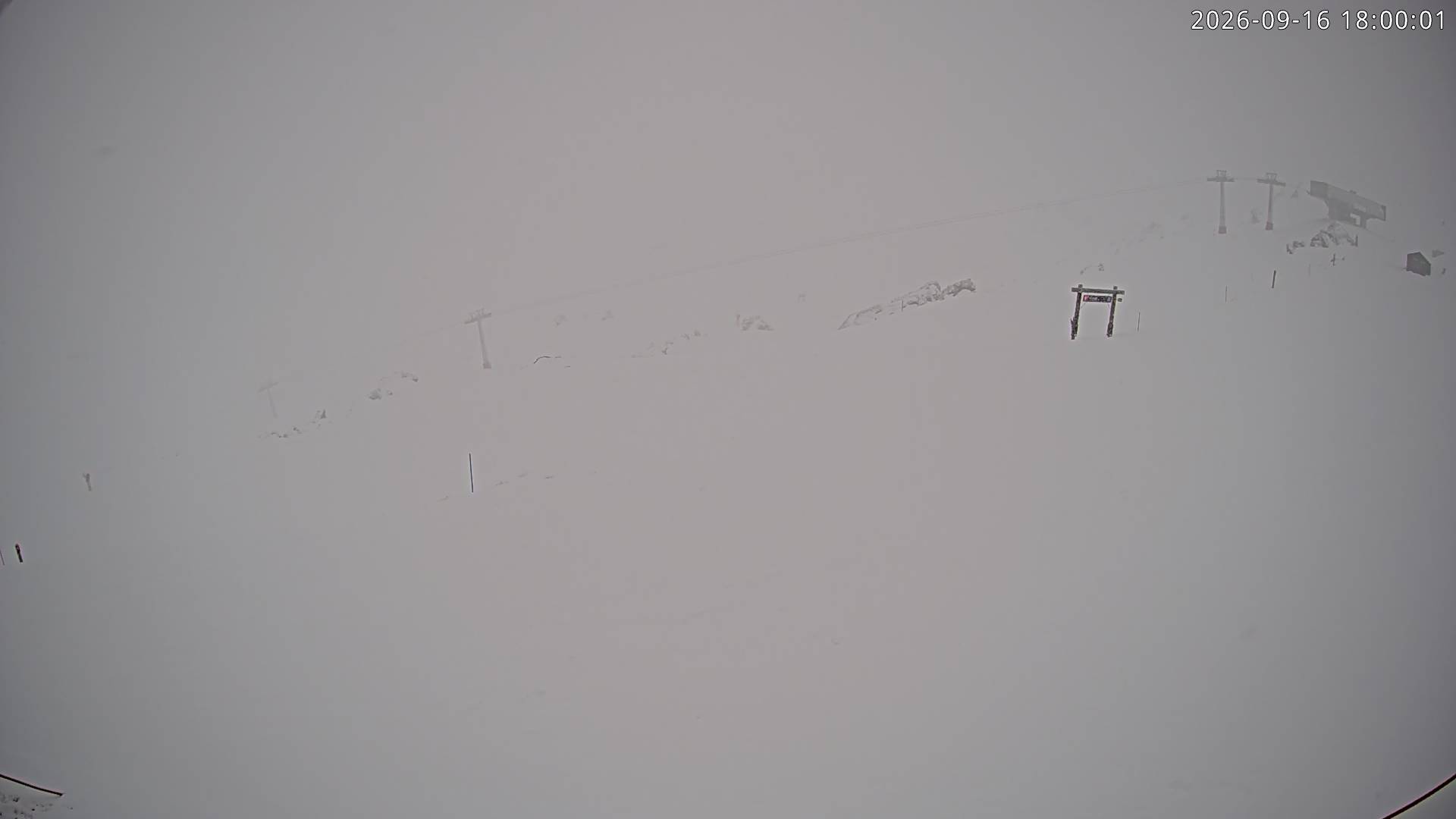 Cardrona Alpine Resort Soho Basin snow cam captured at 16 September 2026 at 6:09 pm NZST