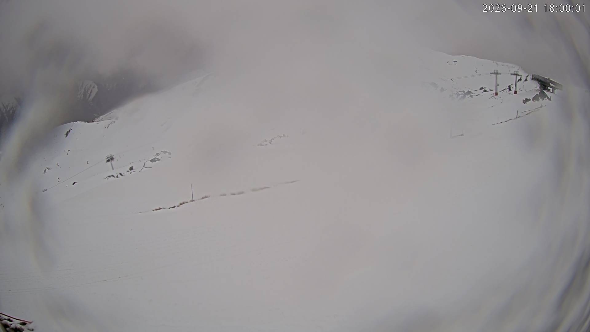 Cardrona Alpine Resort Soho Basin snow cam captured at 21 September 2026 at 6:07 pm NZST