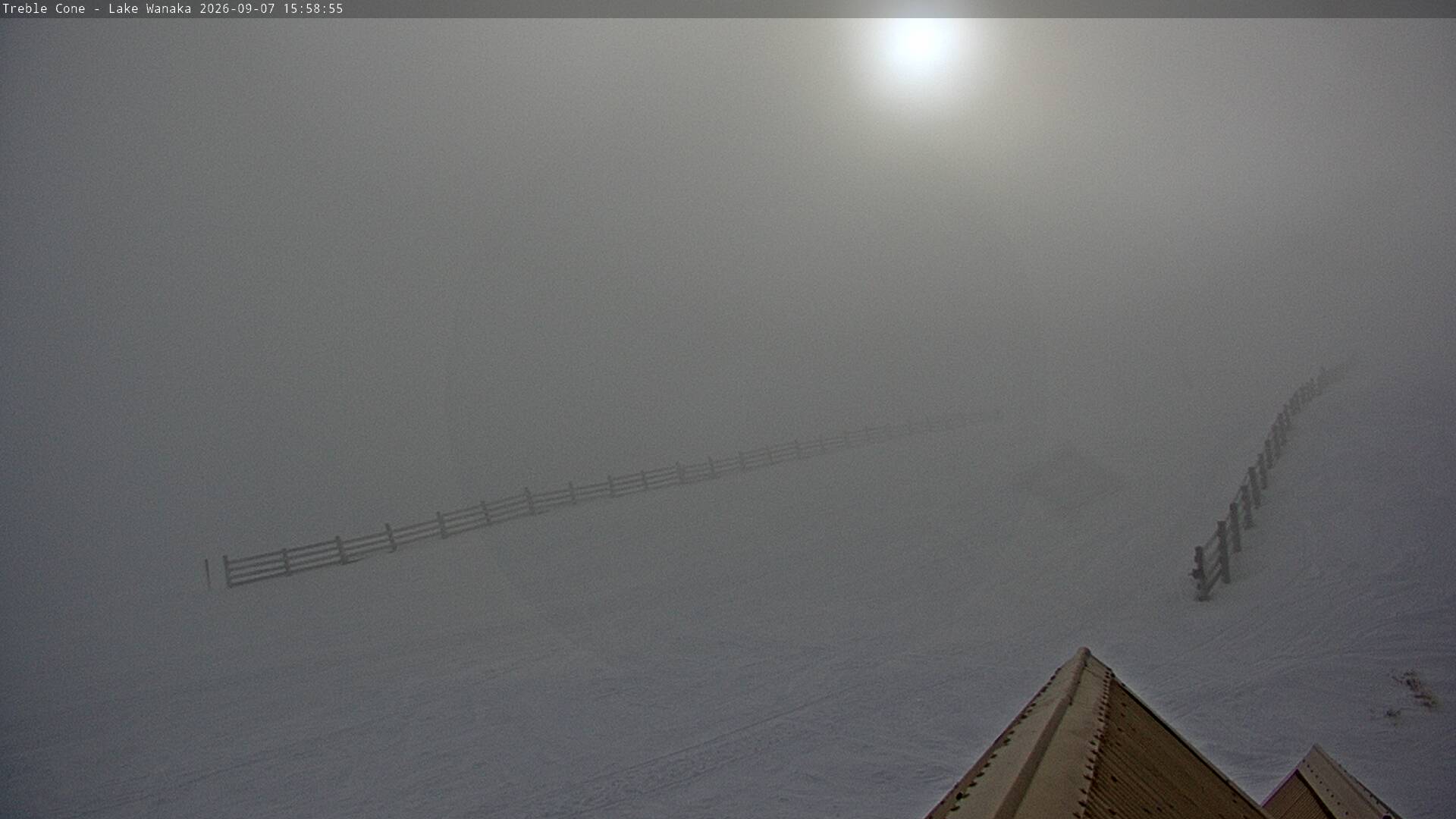 Treble Cone Saddle Basin snow cam captured at 7 September 2026 at 3:41 pm NZST