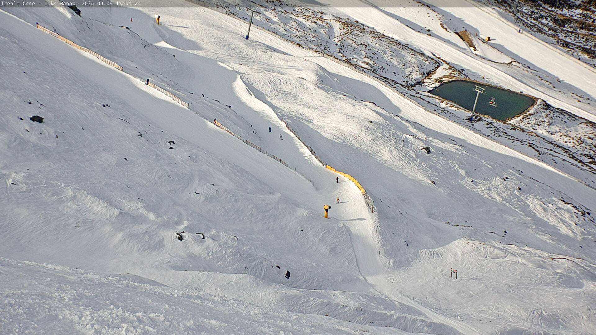 Treble Cone Lower Home Basin snow cam captured at 9 September 2026 at 3:46 pm NZST
