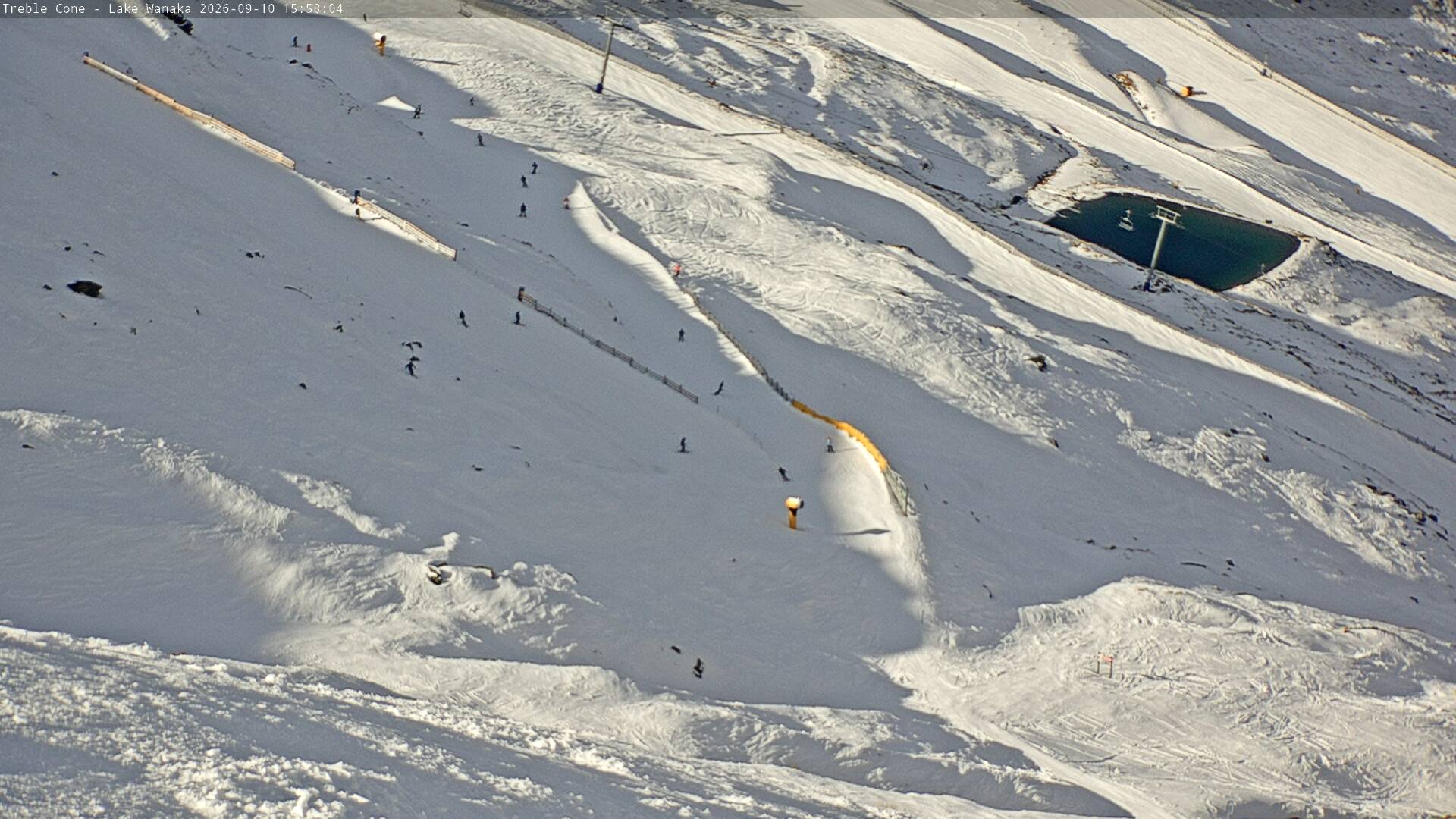 Treble Cone Lower Home Basin snow cam captured at 10 September 2026 at 3:46 pm NZST