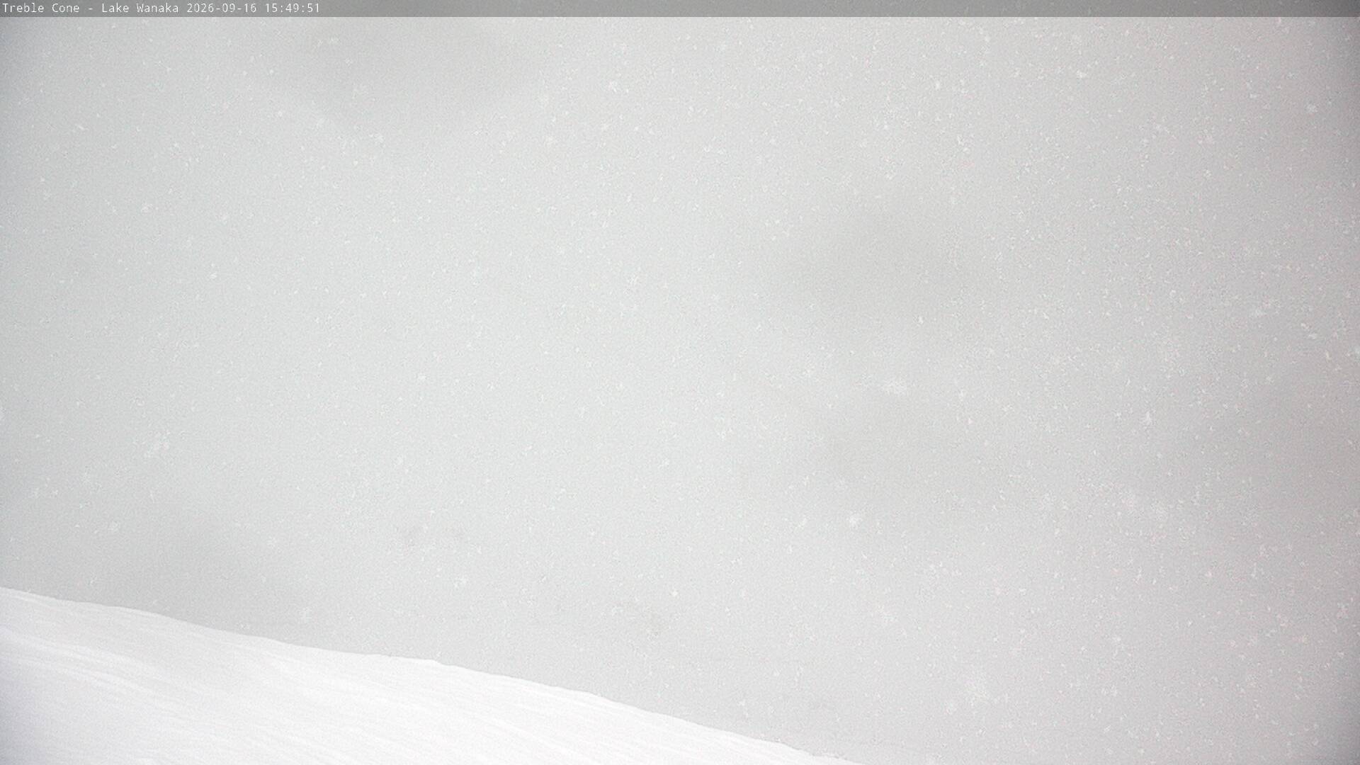 Treble Cone Lower Home Basin snow cam captured at 16 September 2026 at 3:32 pm NZST