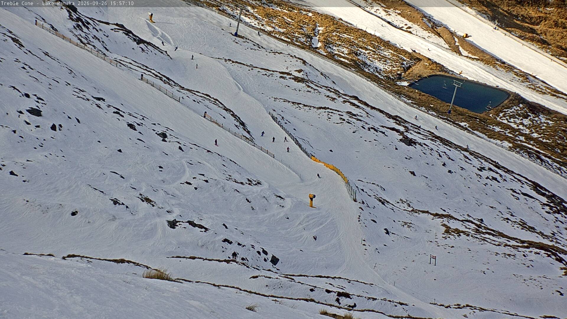 Treble Cone Lower Home Basin snow cam captured at 26 September 2026 at 3:39 pm NZST
