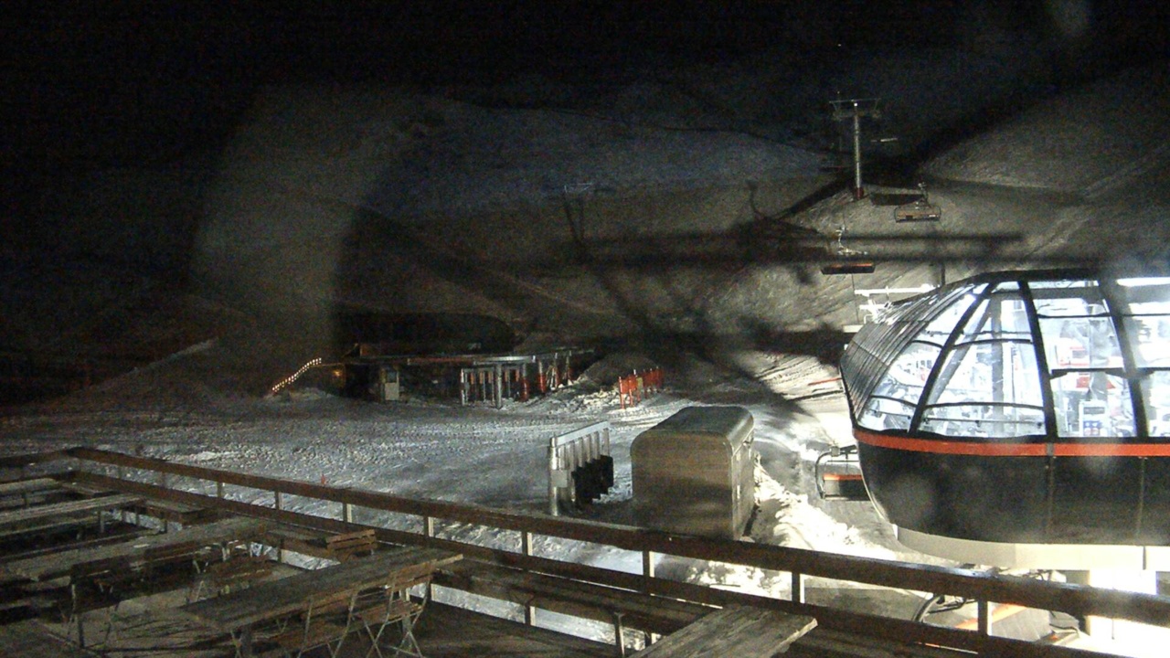 Mt Hutt Base Area snow cam captured at 8 September 2026 at 11:57 pm NZST