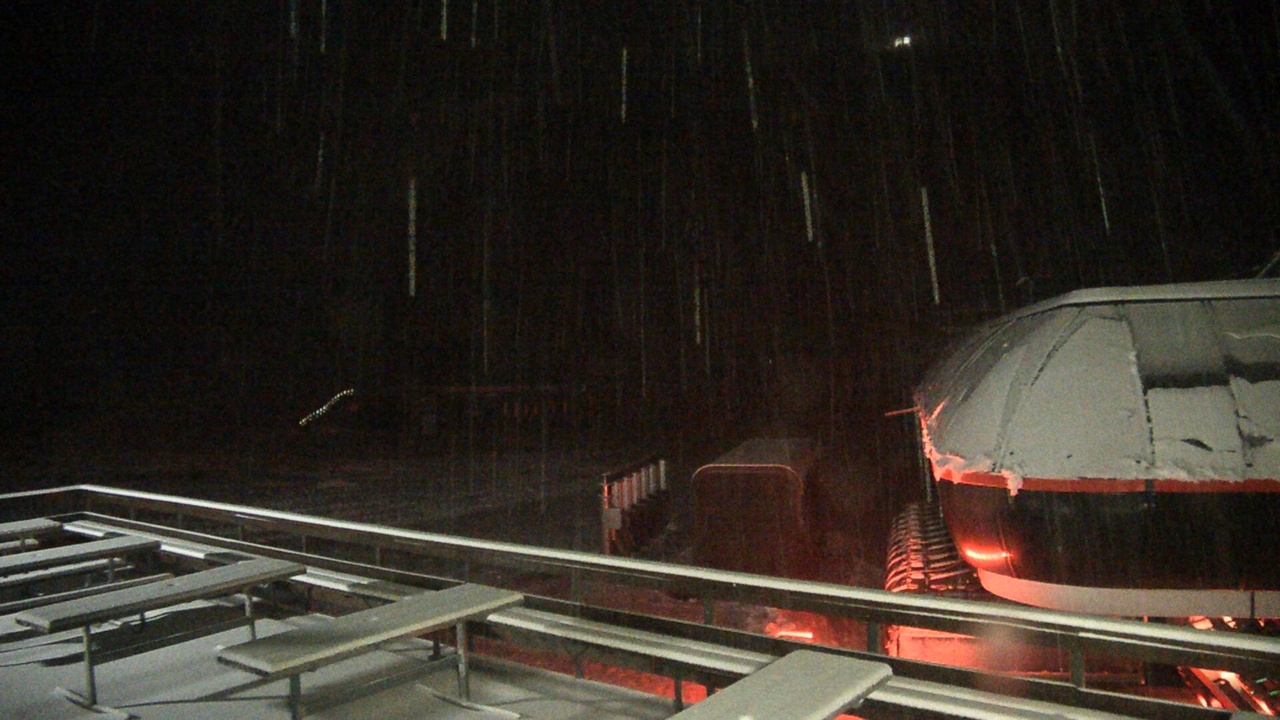 Mt Hutt Base Area snow cam captured at 16 September 2026 at 11:43 pm NZST