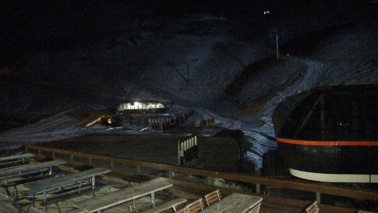 Mt Hutt Base Area snow cam captured at 1 October 2026 at 11:46 pm NZDT