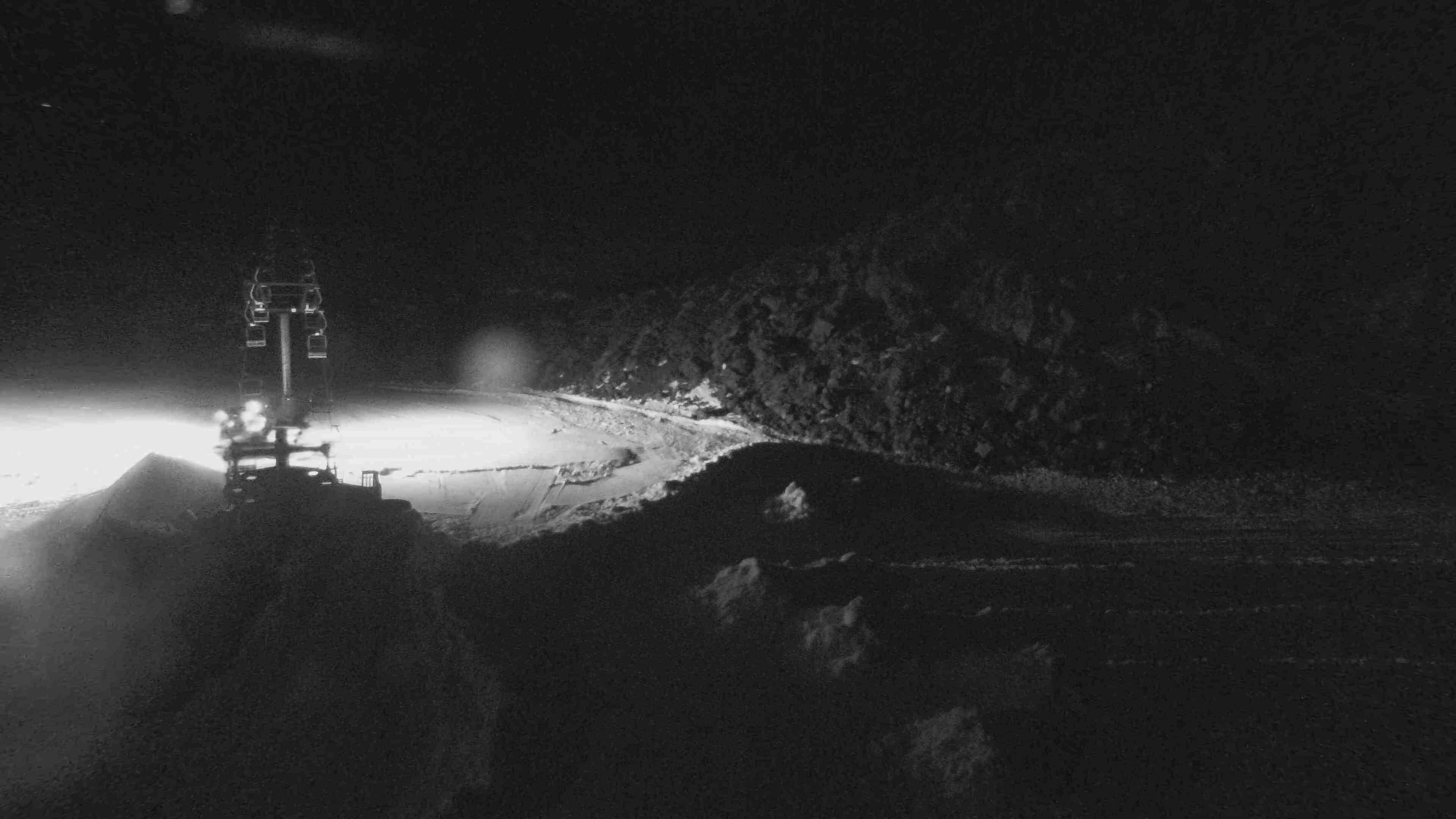 Whakapapa Happy Valley snow cam captured at 9 September 2026 at 11:48 pm NZST