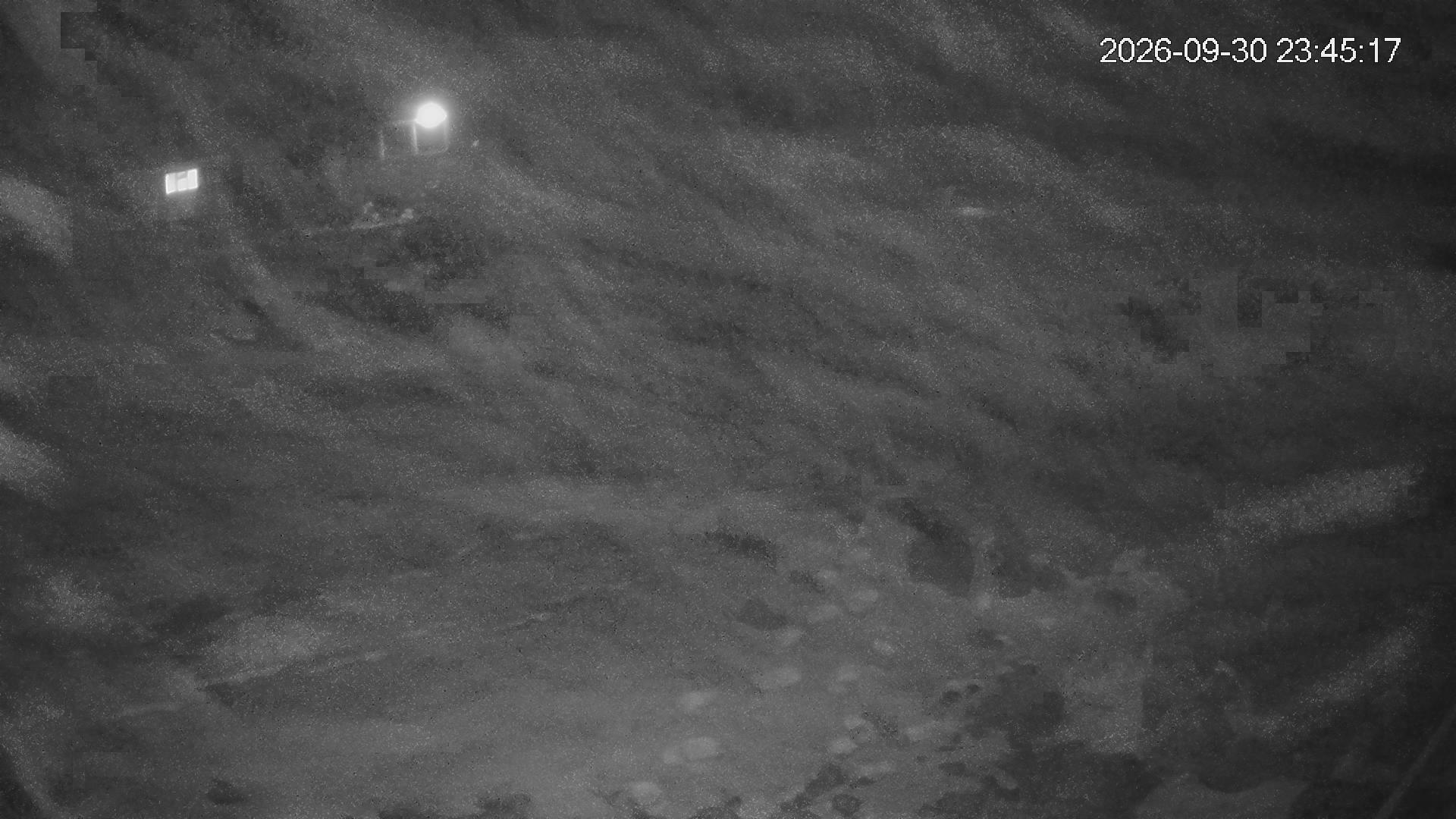 Whakapapa Hut Flat snow cam captured at 30 September 2026 at 11:48 pm NZDT